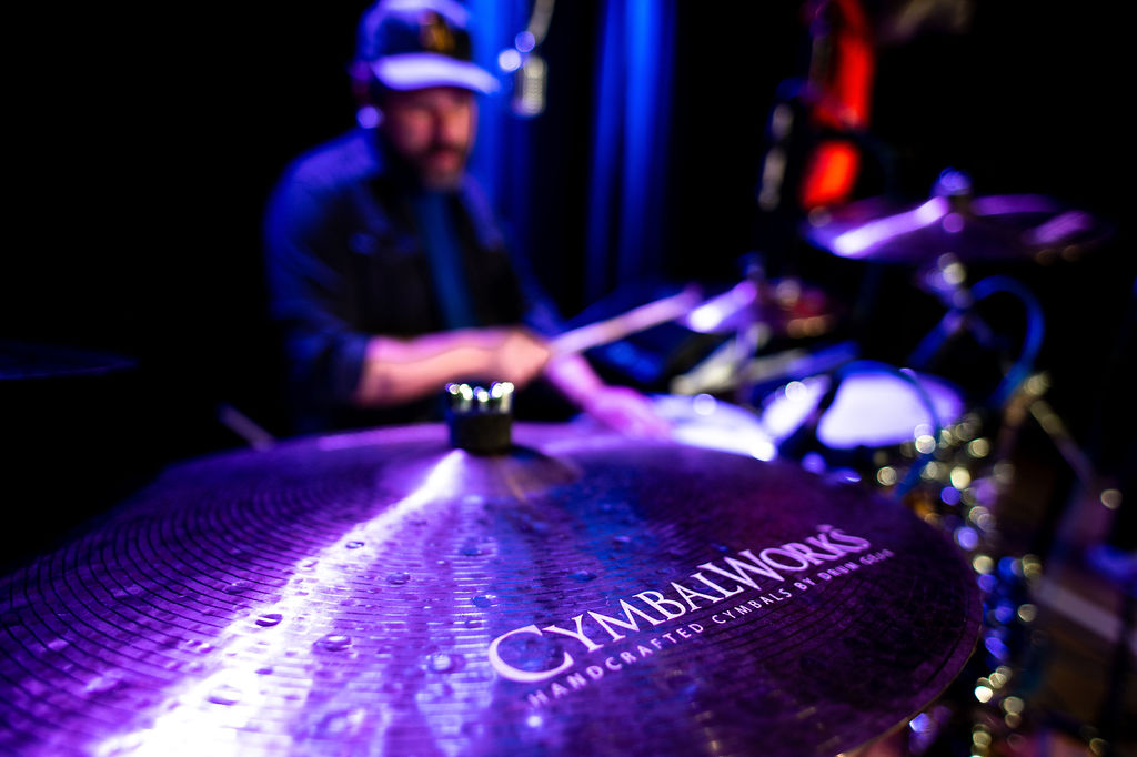 CymbalWorks close up at gig